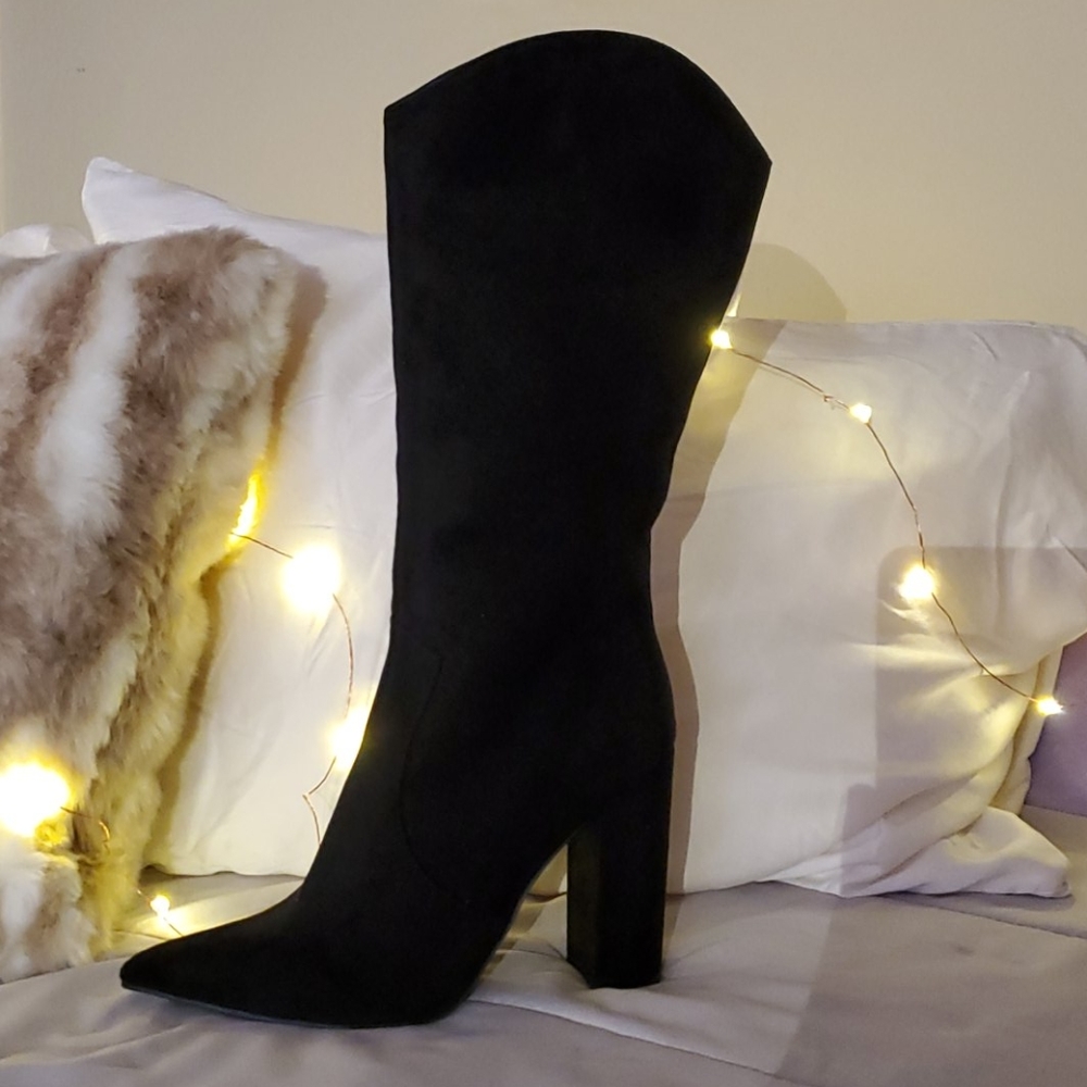 Forever 21 Black Heeled Boots